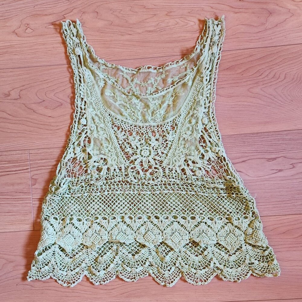 Lime Green Lace Topper